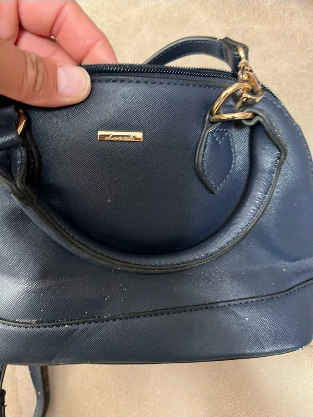 Lovevook Classic Navy Dome Satchel Handbag - Unbranded